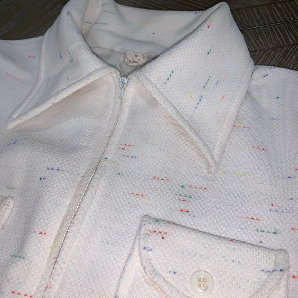 Vintage Retro White Pointed Collar Belt Jumpsuit - Picture 7 of 16